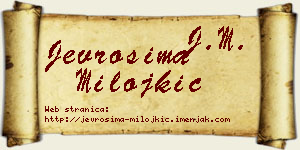 Jevrosima Milojkić vizit kartica